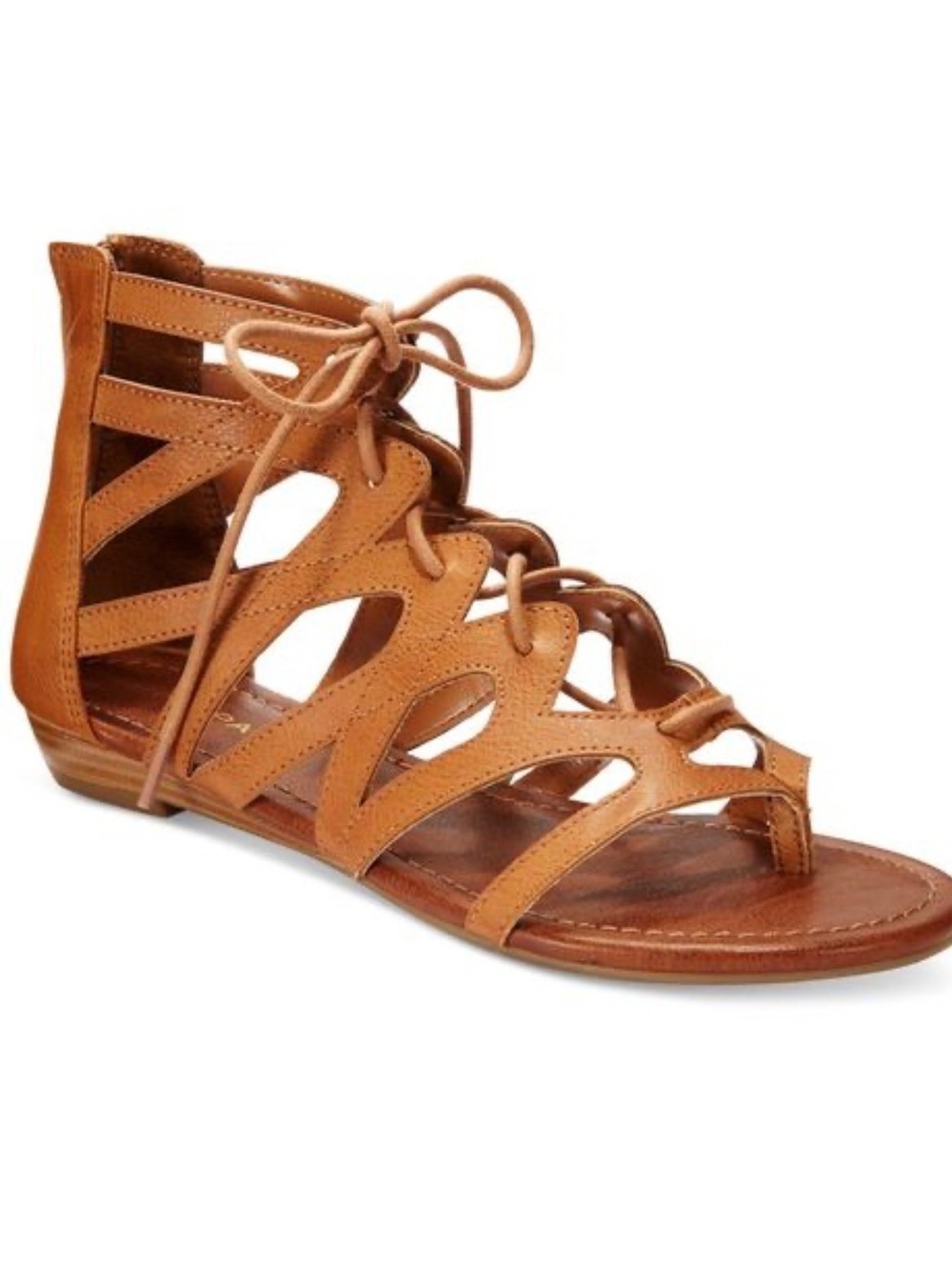 Rampage Gladiator Sandals Chestnut Brown Lace Up